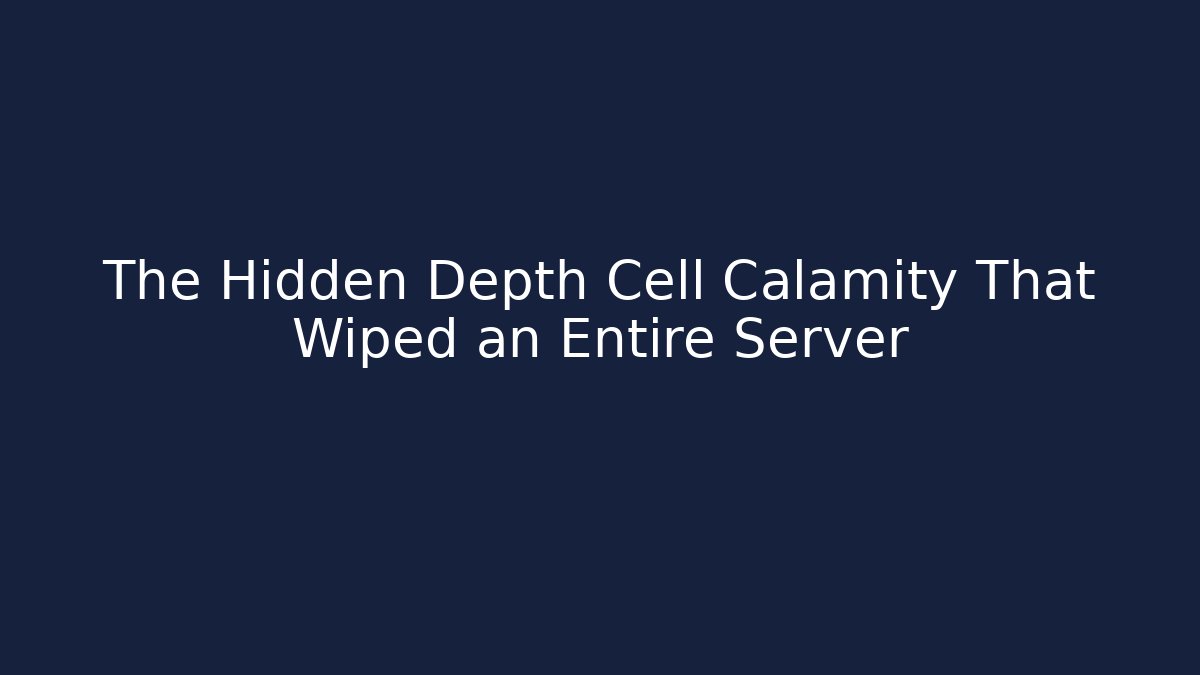 The Hidden Depth Cell Calamity That Wiped an Entire Server
