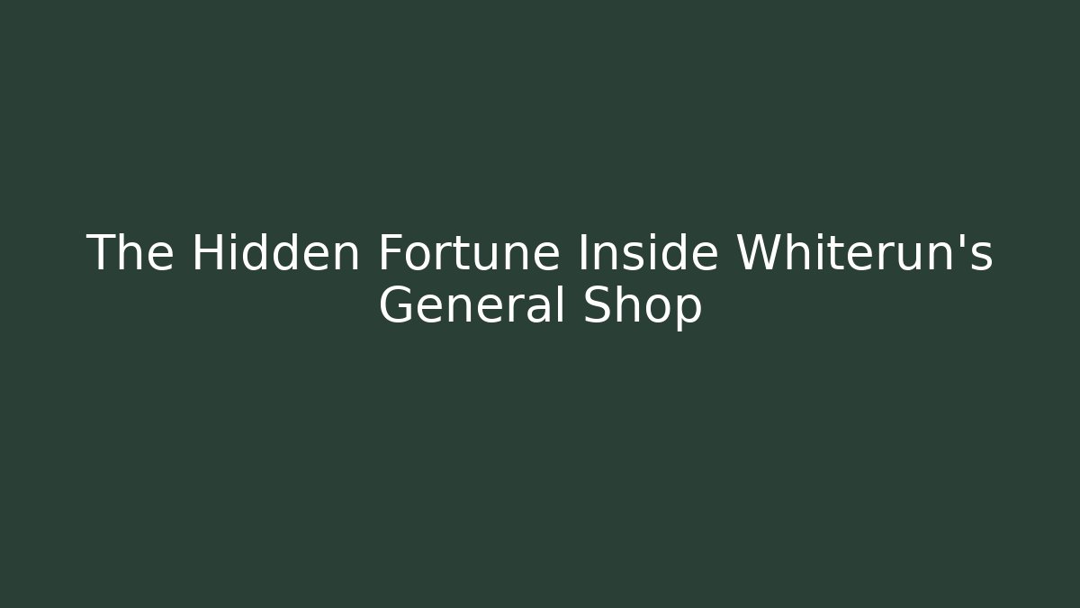 The Hidden Fortune Inside Whiterun's General Shop - Create More Assets