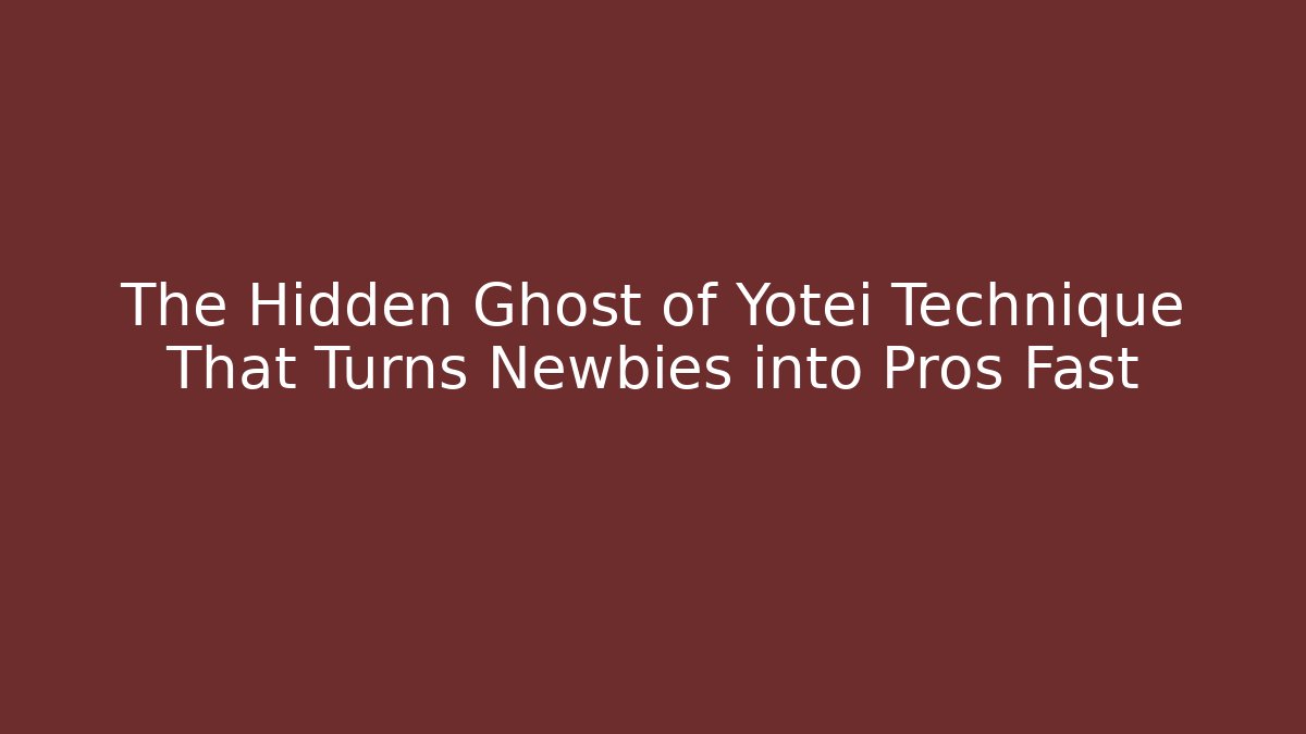 The Hidden Ghost of Yotei Technique That Turns Newbies into Pros Fast