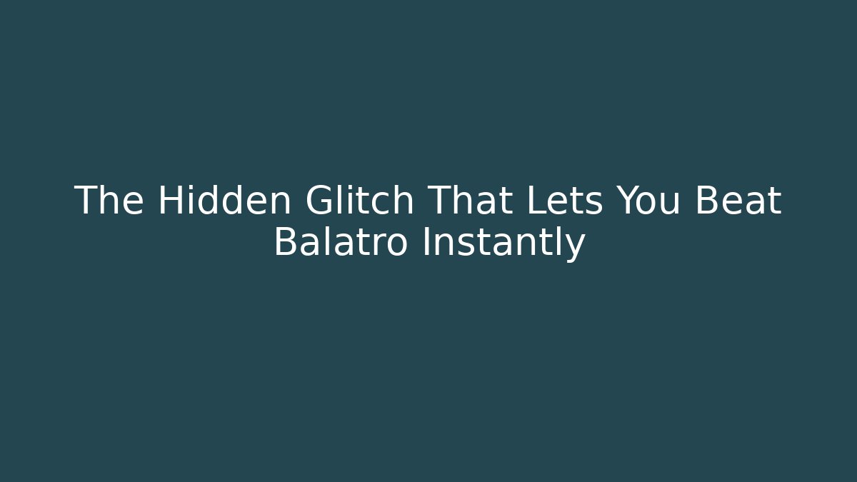 The Hidden Glitch That Lets You Beat Balatro Instantly