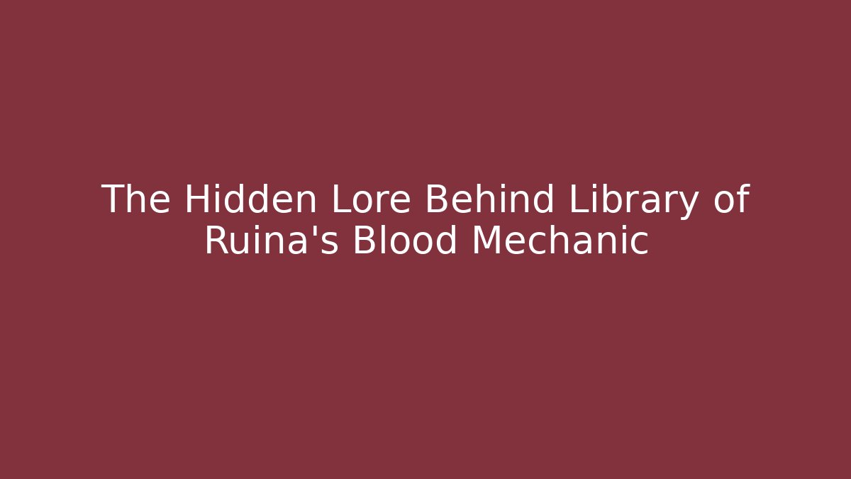 The Hidden Lore Behind Library of Ruina's Blood Mechanic