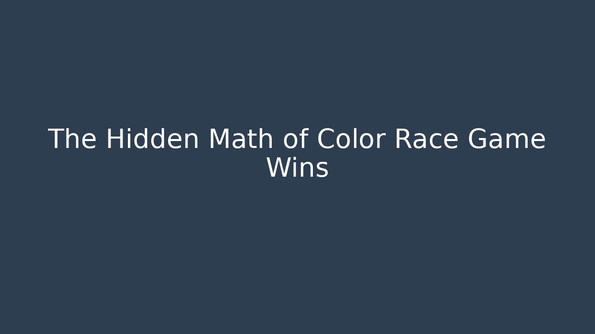 The Hidden Math of Color Race Game Wins