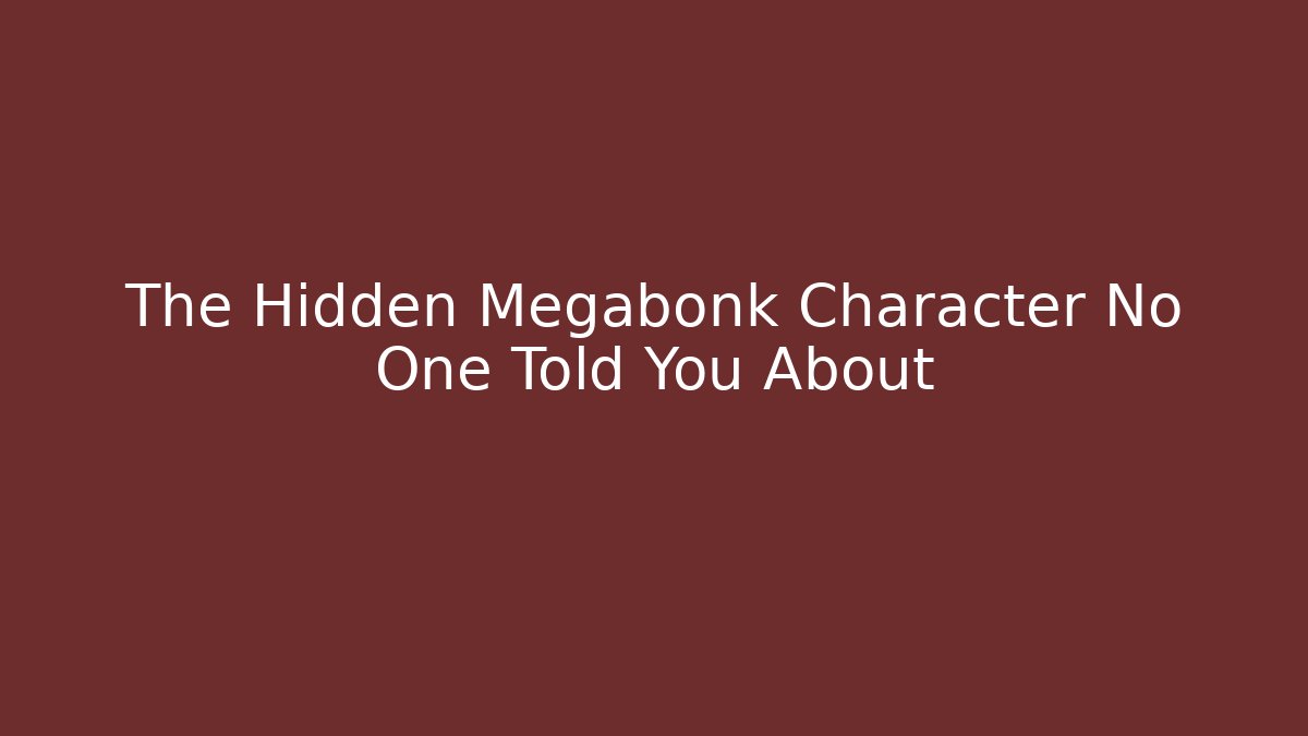 The Hidden Megabonk Character No One Told You About - Create More Assets
