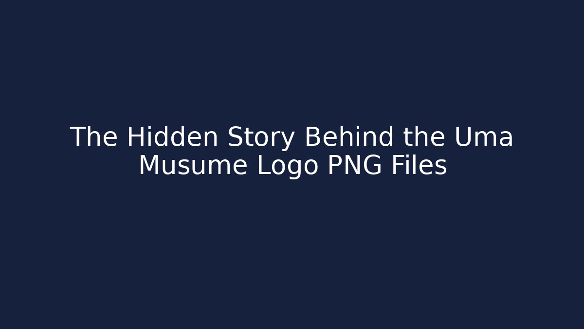 The Hidden Story Behind the Uma Musume Logo PNG Files