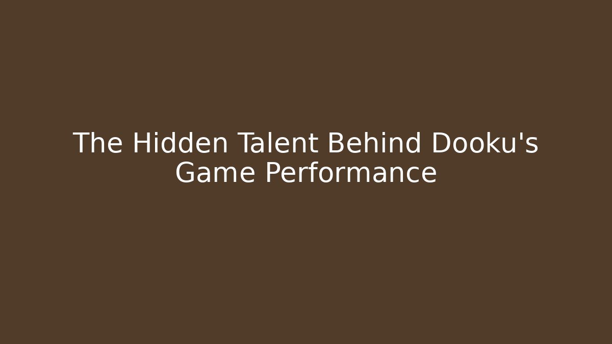 The Hidden Talent Behind Dooku’s Game Performance - Create More Assets