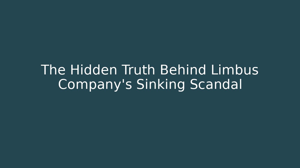 The Hidden Truth Behind Limbus Company's Sinking Scandal