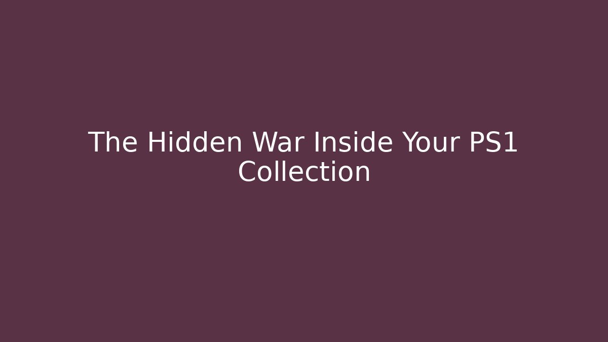 The Hidden War Inside Your PS1 Collection