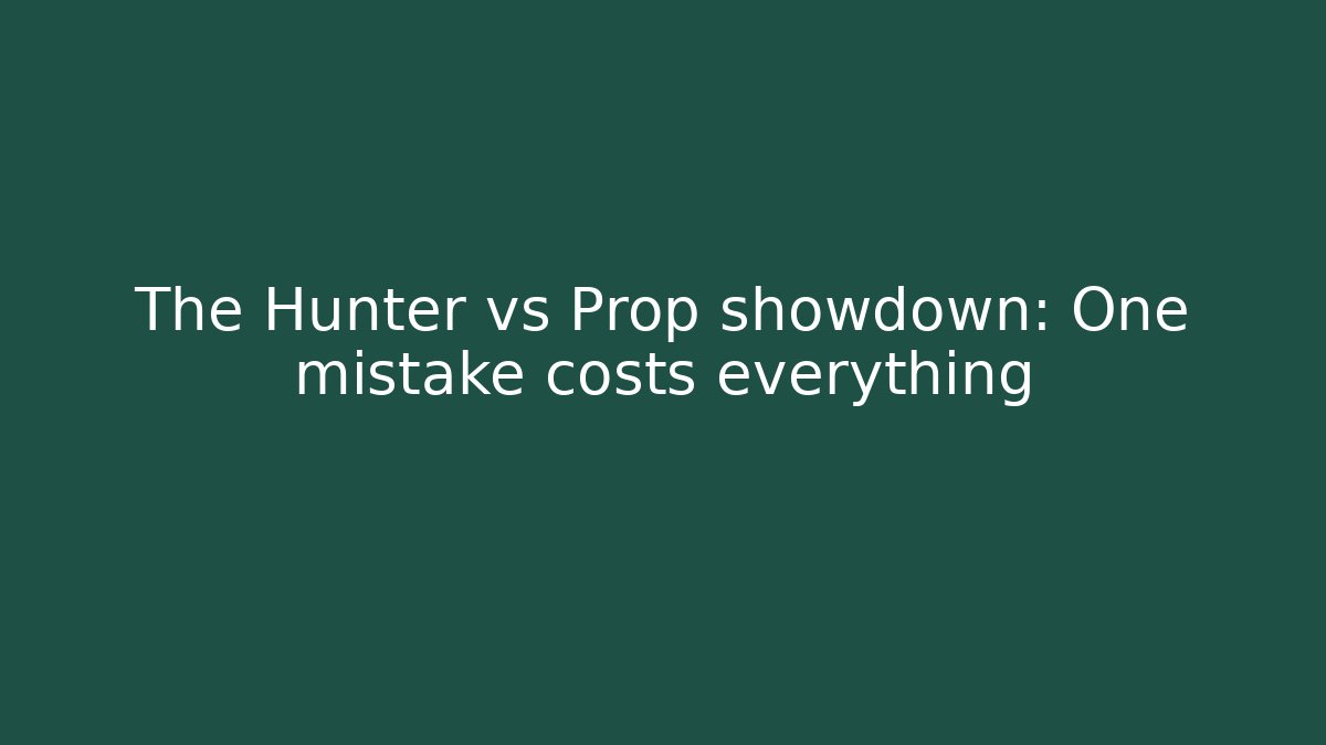 The Hunter vs Prop showdown: One mistake costs everything