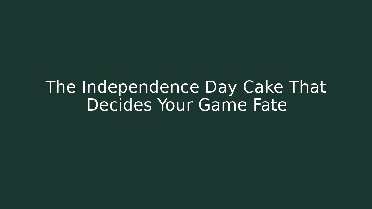 The Independence Day Cake That Decides Your Game Fate