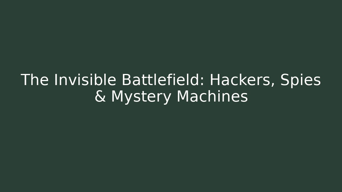 The Invisible Battlefield: Hackers, Spies & Mystery Machines