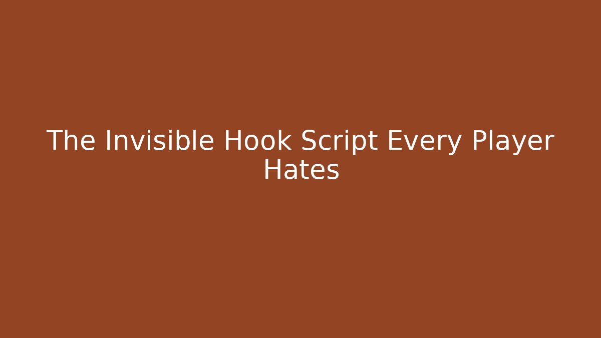The Invisible Hook Script Every Player Hates - Create More Assets