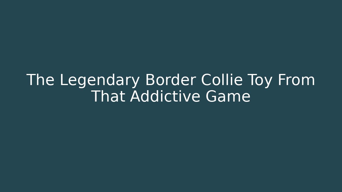 The Legendary Border Collie Toy From That Addictive Game