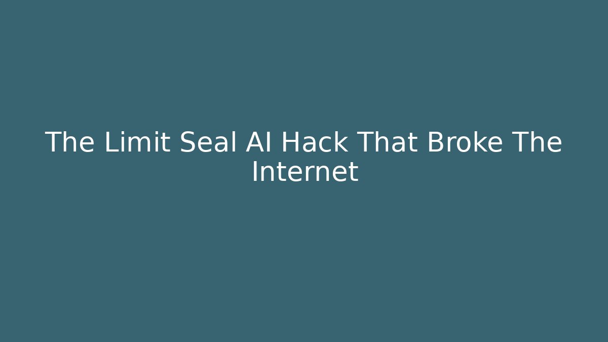 The Limit Seal AI Hack That Broke The Internet