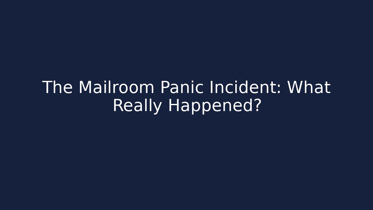 The Mailroom Panic Incident: What Really Happened?