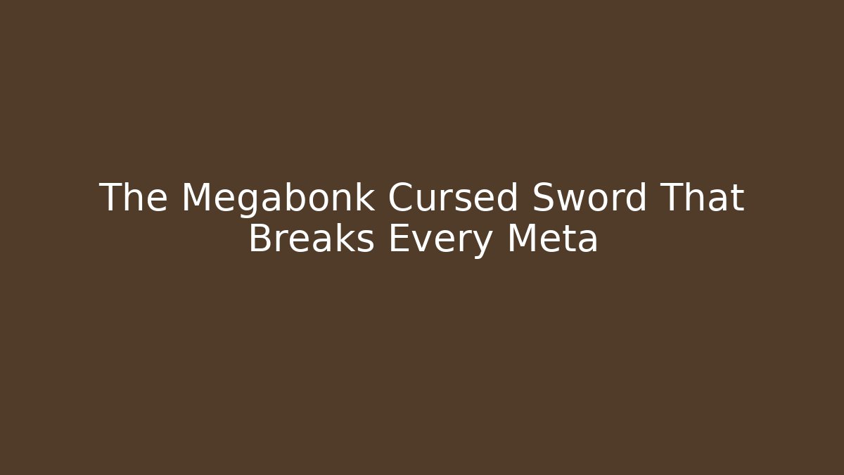 The Megabonk Cursed Sword That Breaks Every Meta