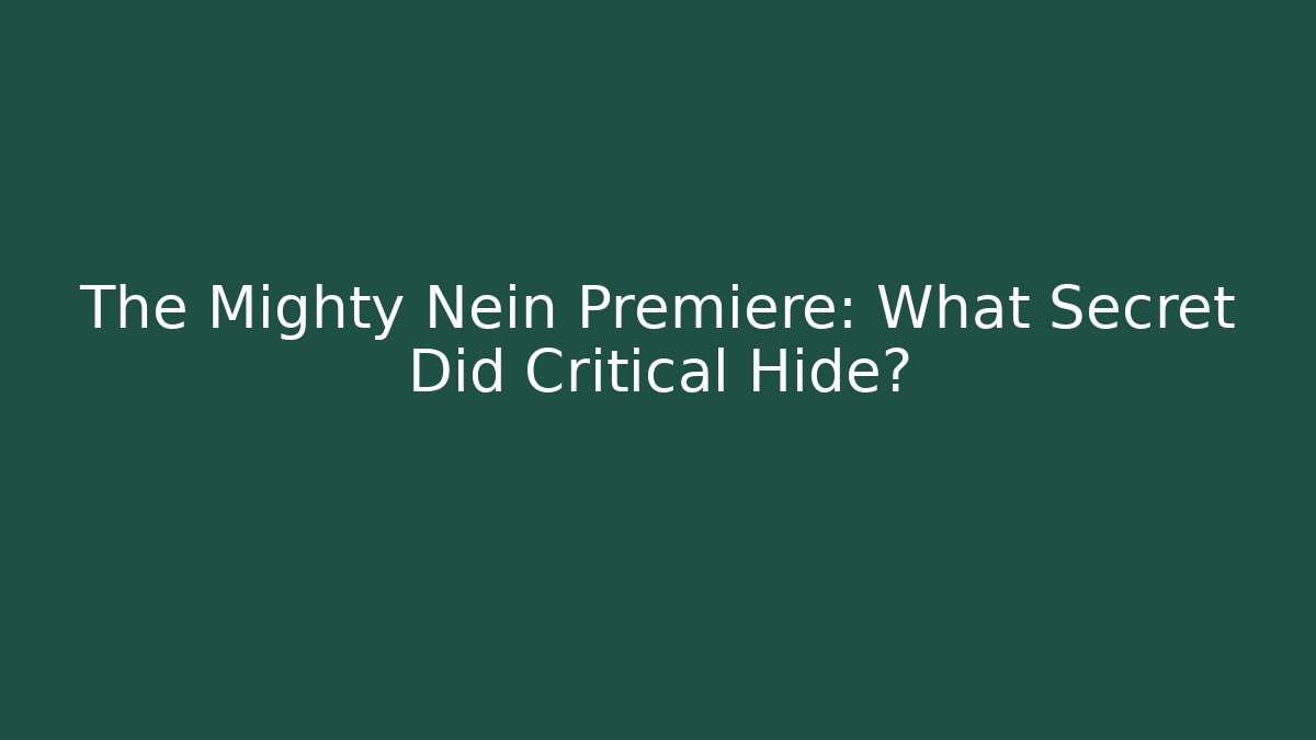 The Mighty Nein Premiere: What Secret Did Critical Hide?