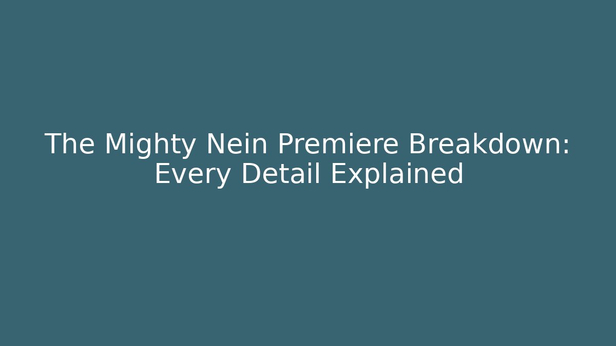 The Mighty Nein Premiere Breakdown: Every Detail Explained
