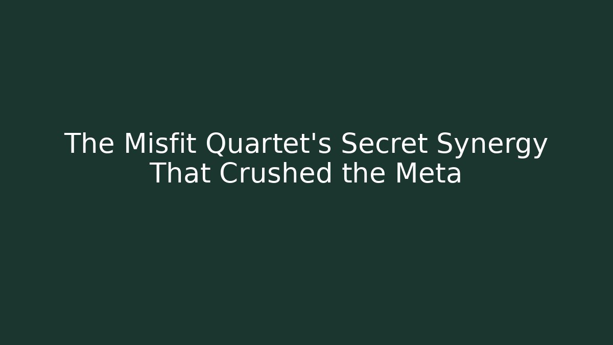The Misfit Quartet’s Secret Synergy That Crushed the Meta