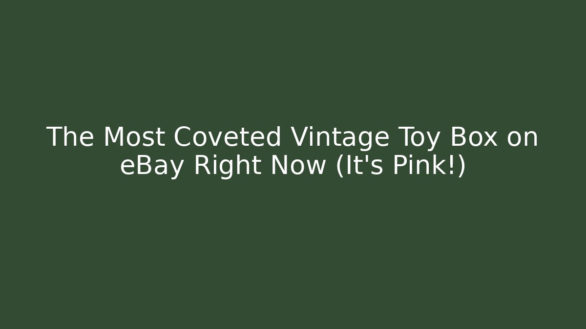 The Most Coveted Vintage Toy Box on eBay Right Now (It’s Pink!)