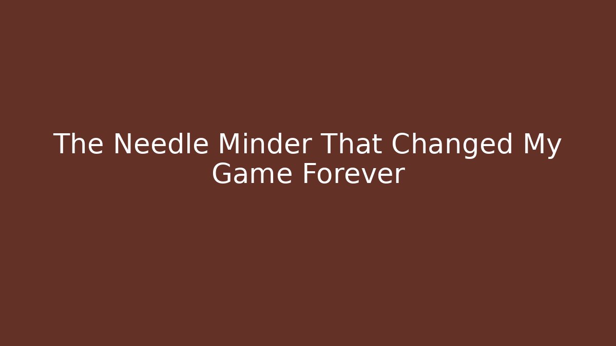 The Needle Minder That Changed My Game Forever - Create More Assets