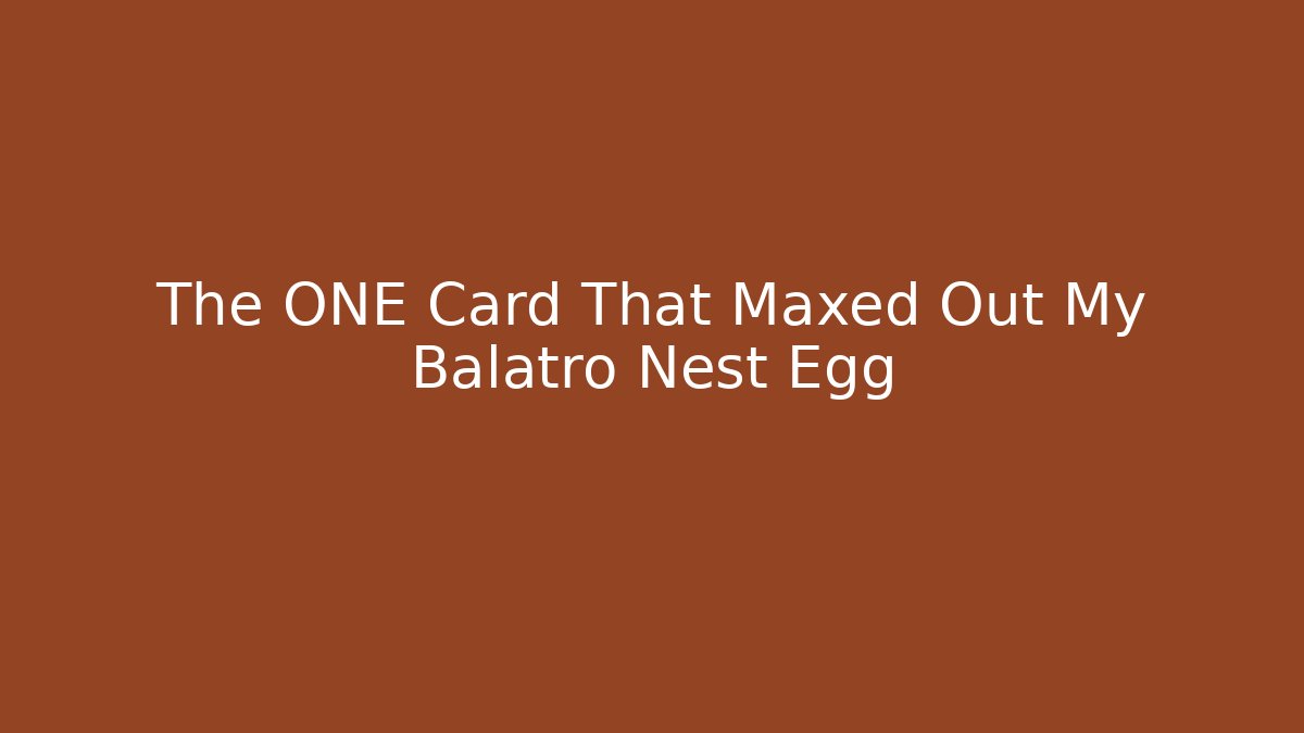 The ONE Card That Maxed Out My Balatro Nest Egg