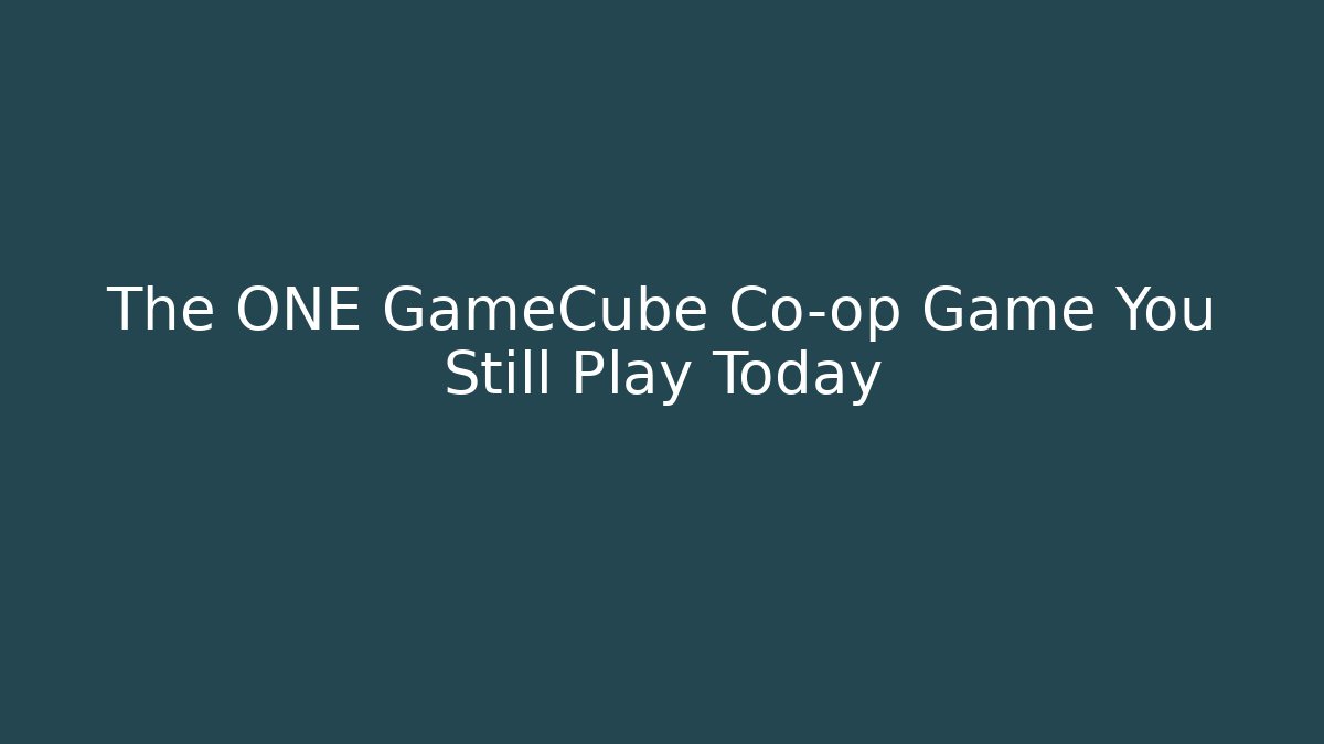 The ONE GameCube Co-op Game You Still Play Today