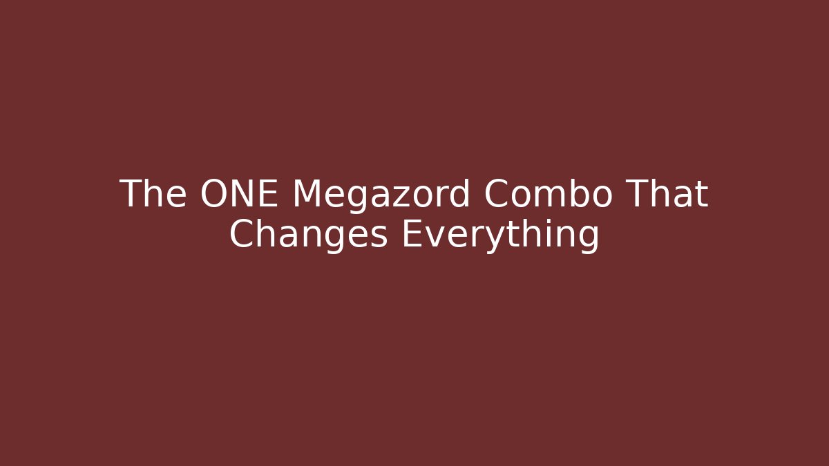 The ONE Megazord Combo That Changes Everything - Create More Assets