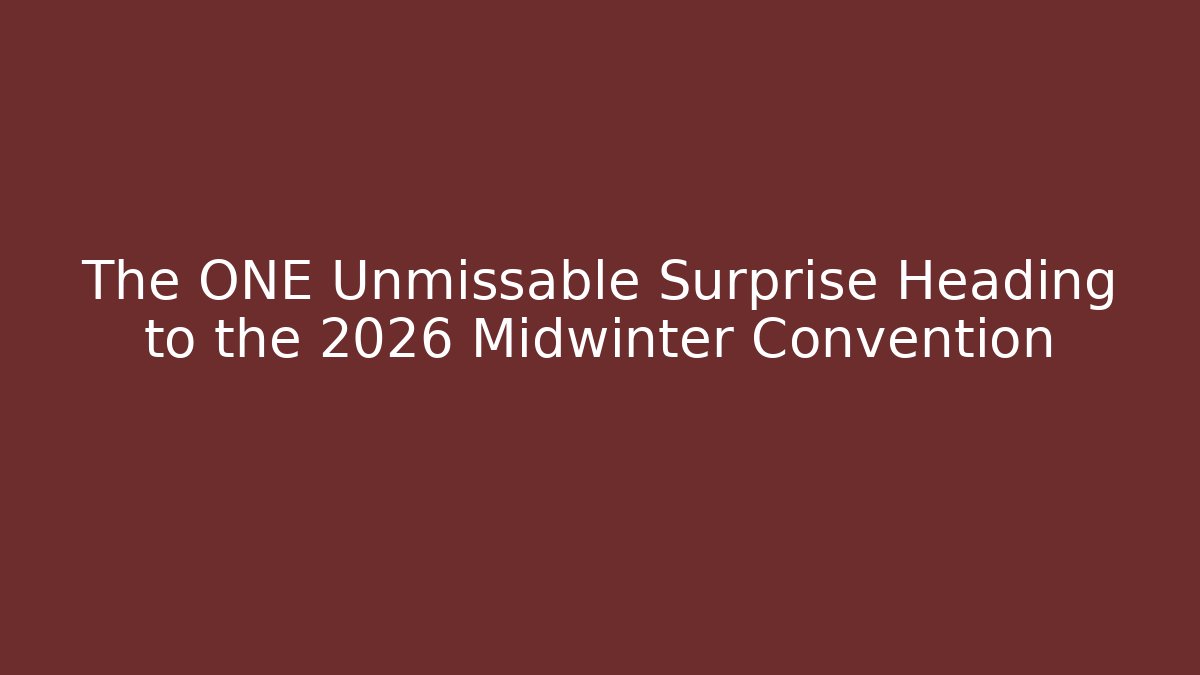 The ONE Unmissable Surprise Heading to the 2026 Midwinter Convention