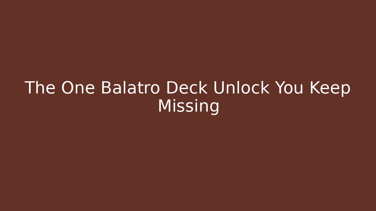The One Balatro Deck Unlock You Keep Missing - Create More Assets