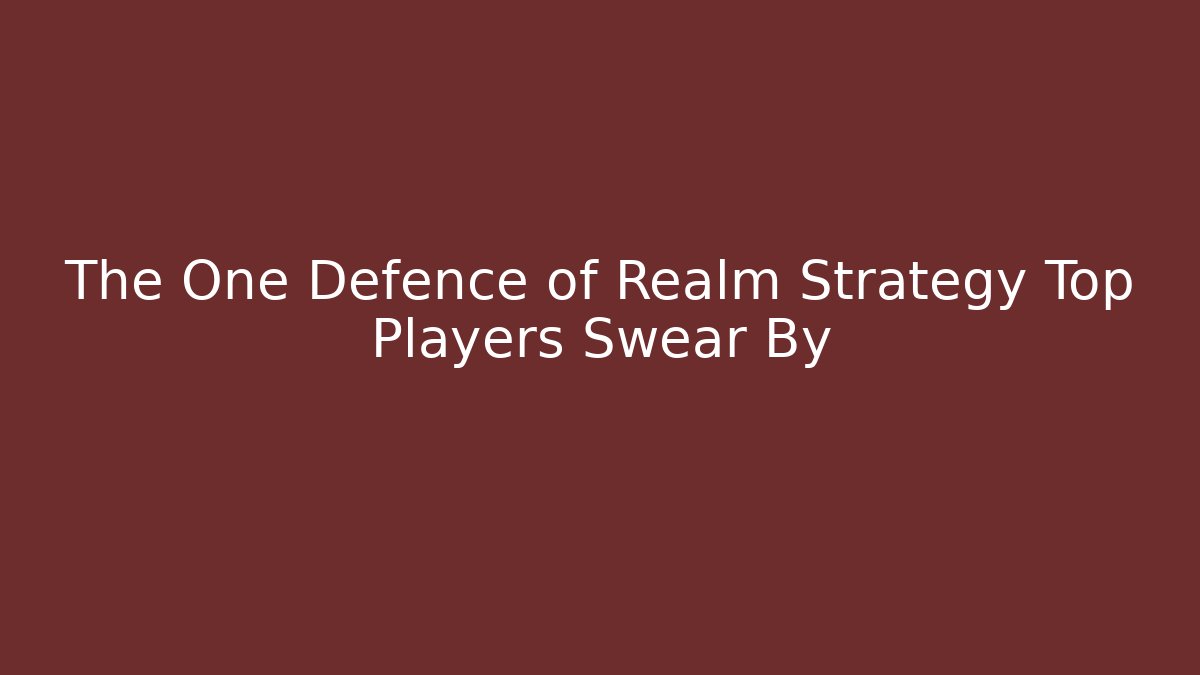 defence of realm