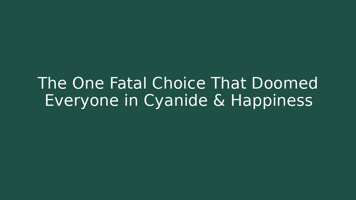 The One Fatal Choice That Doomed Everyone in Cyanide & Happiness