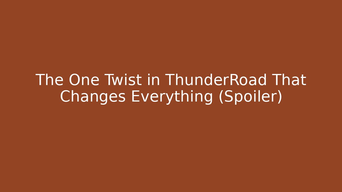 The One Twist in ThunderRoad That Changes Everything (Spoiler) - Create More Assets