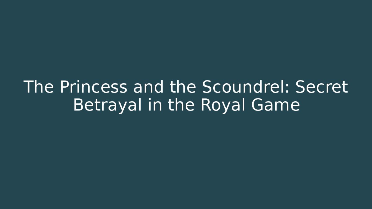 The Princess and the Scoundrel: Secret Betrayal in the Royal Game