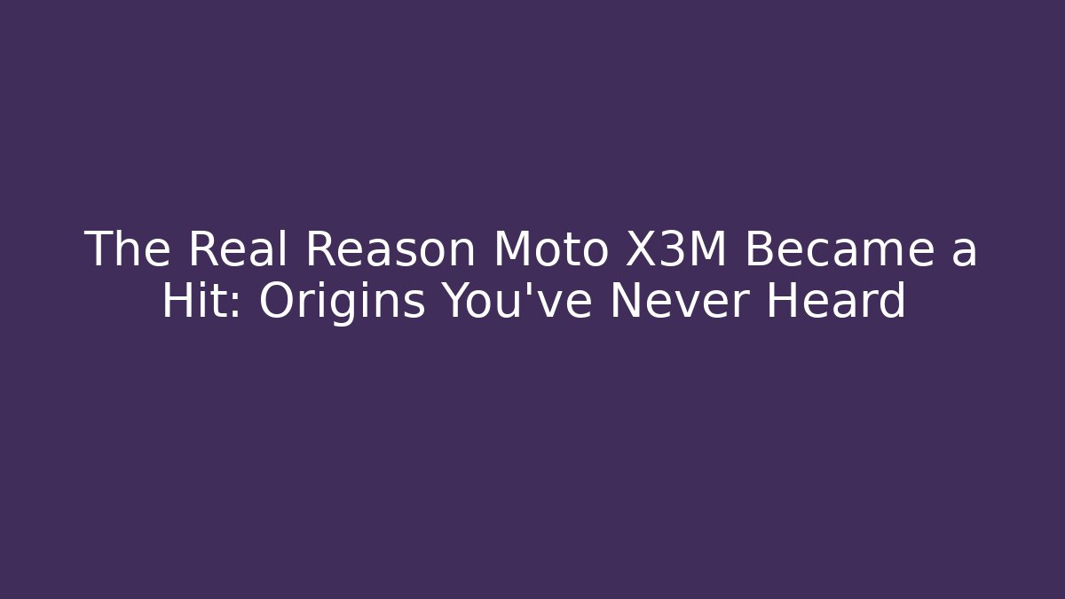 The Real Reason Moto X3M Became a Hit: Origins You've Never Heard