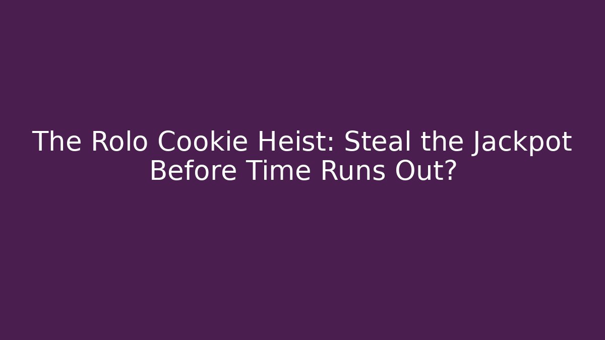 The Rolo Cookie Heist: Steal the Jackpot Before Time Runs Out?