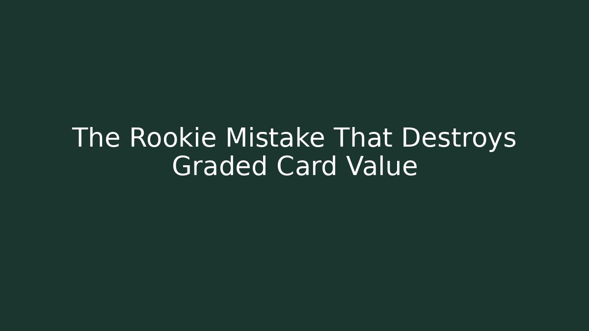 The Rookie Mistake That Destroys Graded Card Value