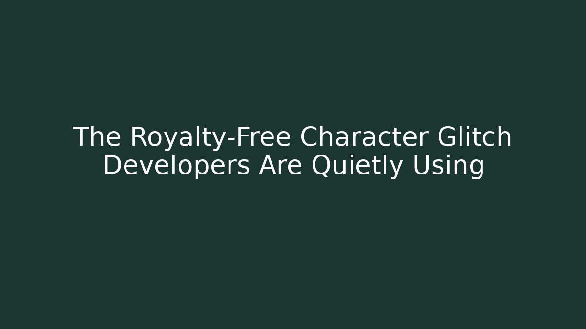 The Royalty-Free Character Glitch Developers Are Quietly Using