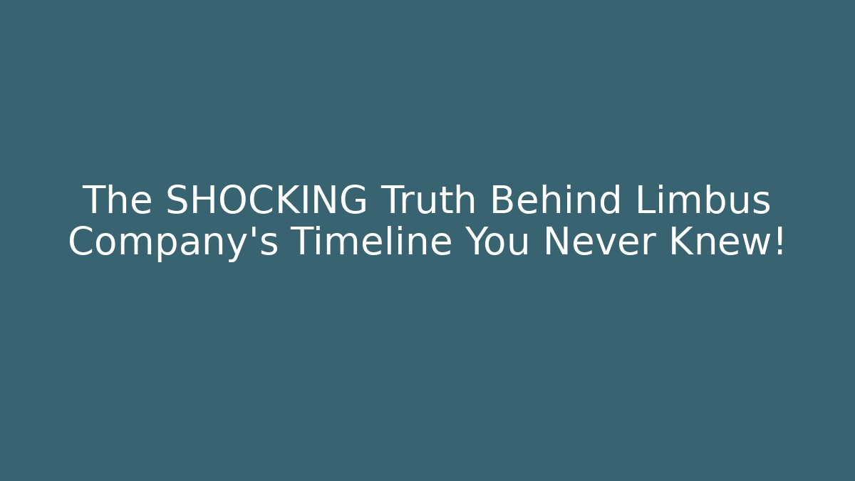 The SHOCKING Truth Behind Limbus Company's Timeline You Never Knew!