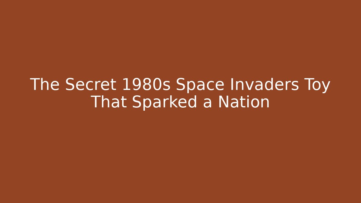 The Secret 1980s Space Invaders Toy That Sparked a Nation
