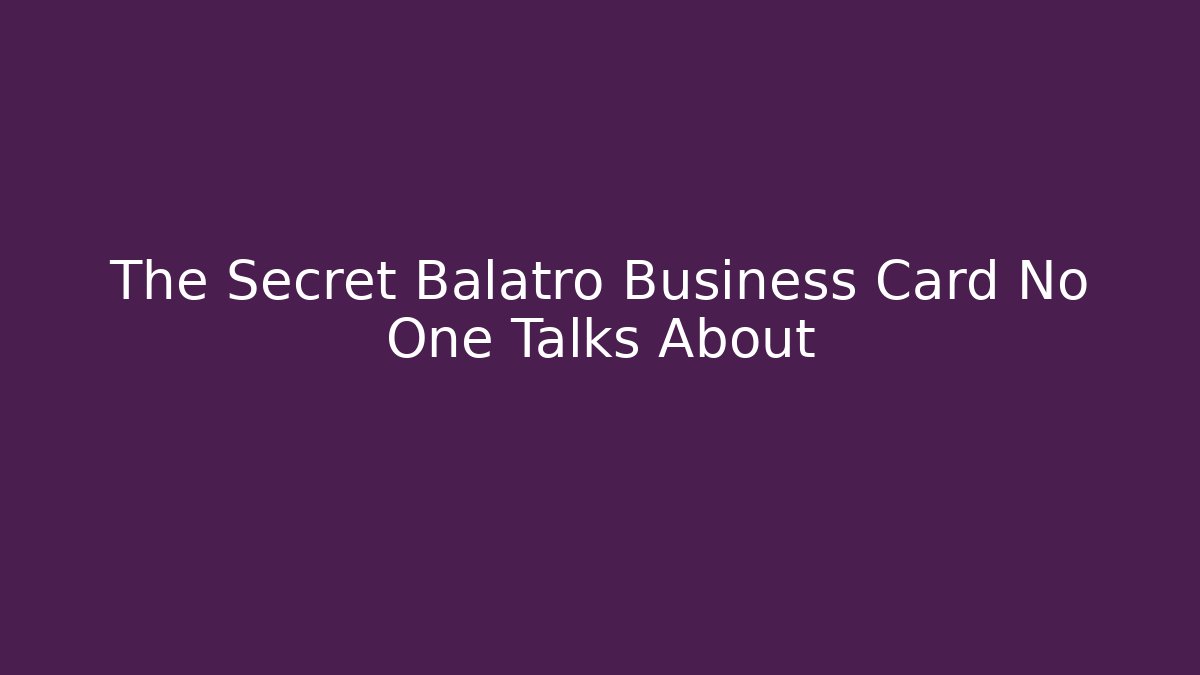 The Secret Balatro Business Card No One Talks About