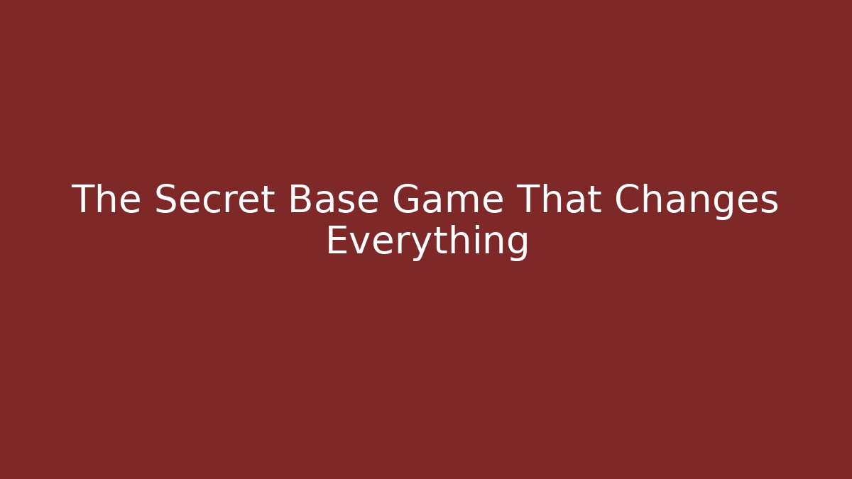 The Secret Base Game That Changes Everything - Create More Assets