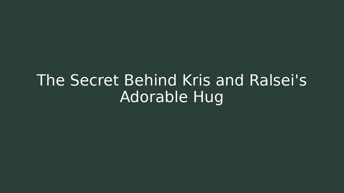 The Secret Behind Kris and Ralsei's Adorable Hug