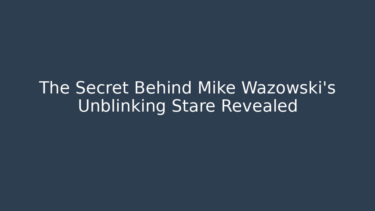 The Secret Behind Mike Wazowski's Unblinking Stare Revealed