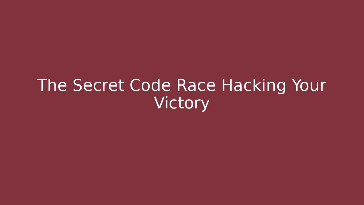 The Secret Code Race Hacking Your Victory