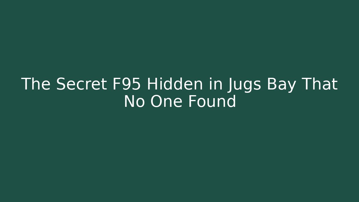 The Secret F95 Hidden in Jugs Bay That No One Found