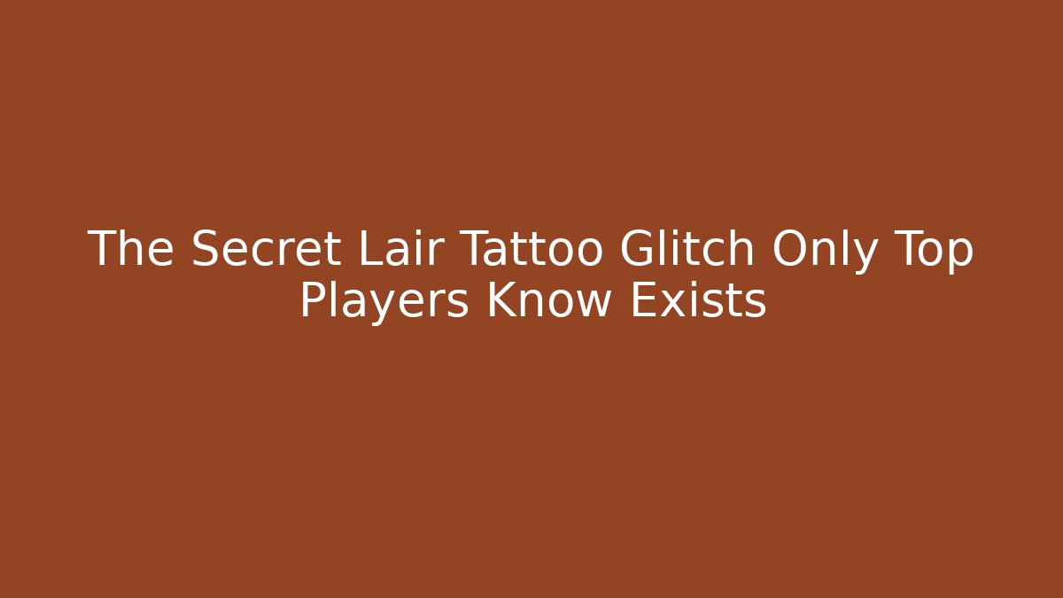 The Secret Lair Tattoo Glitch Only Top Players Know Exists