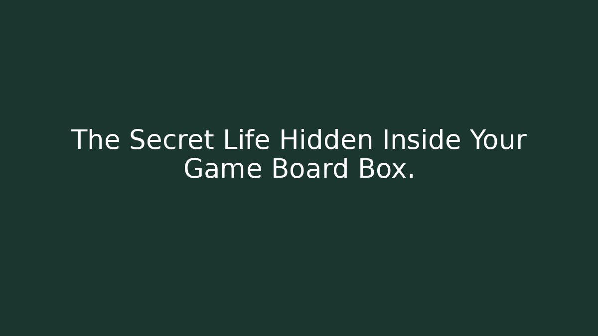 The Secret Life Hidden Inside Your Game Board Box.
