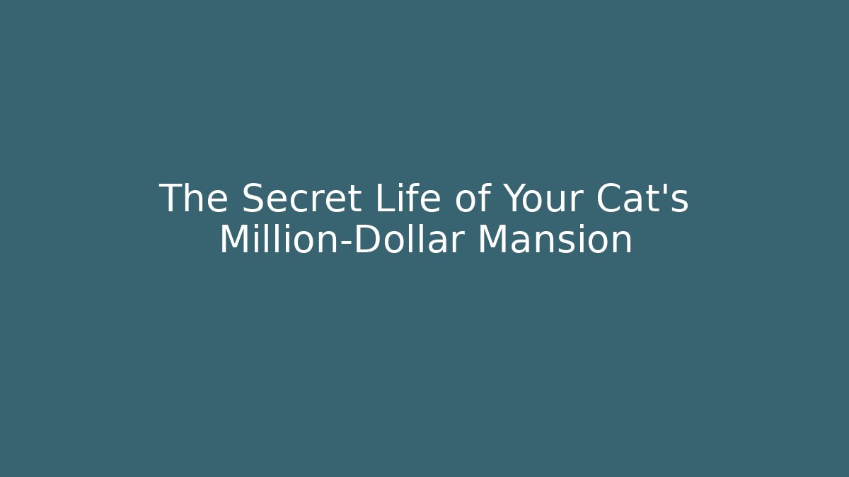 The Secret Life of Your Cat's Million-Dollar Mansion