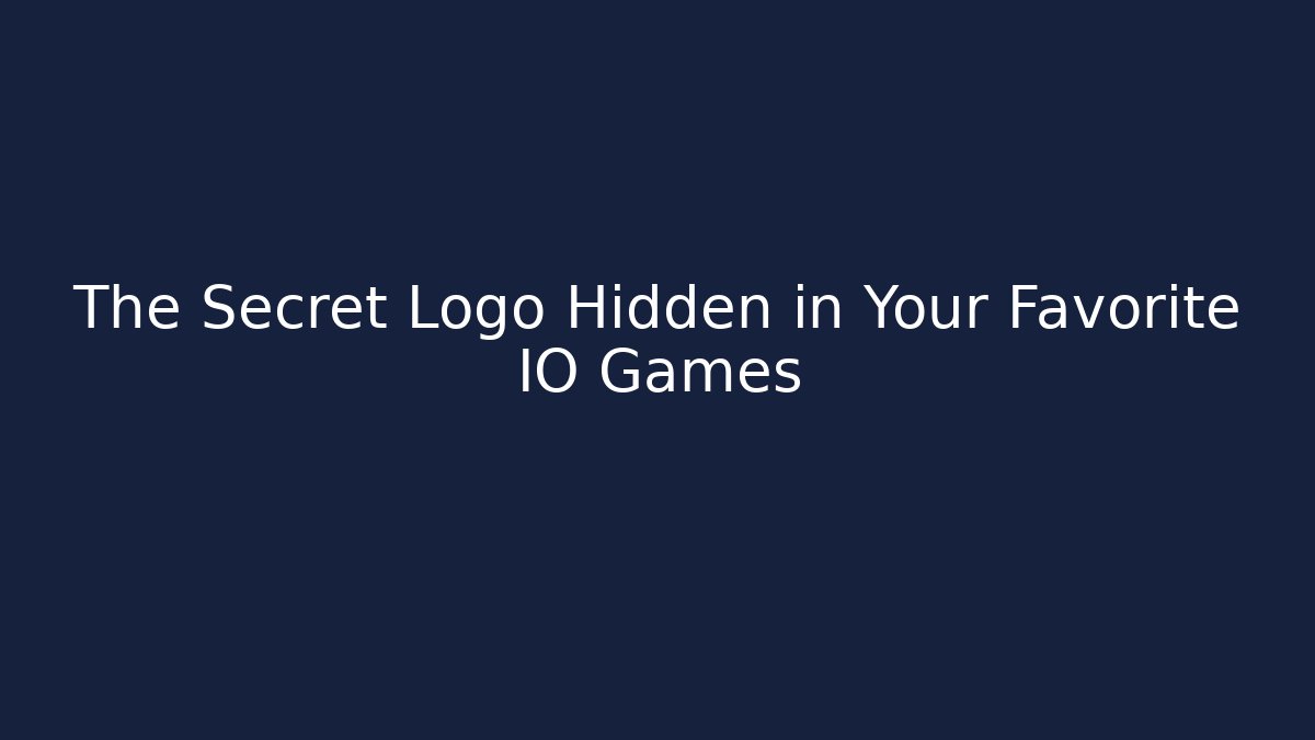 The Secret Logo Hidden in Your Favorite IO Games