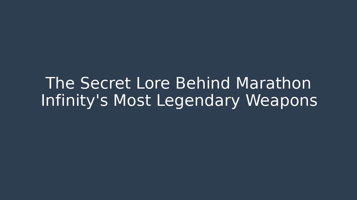 The Secret Lore Behind Marathon Infinity’s Most Legendary Weapons